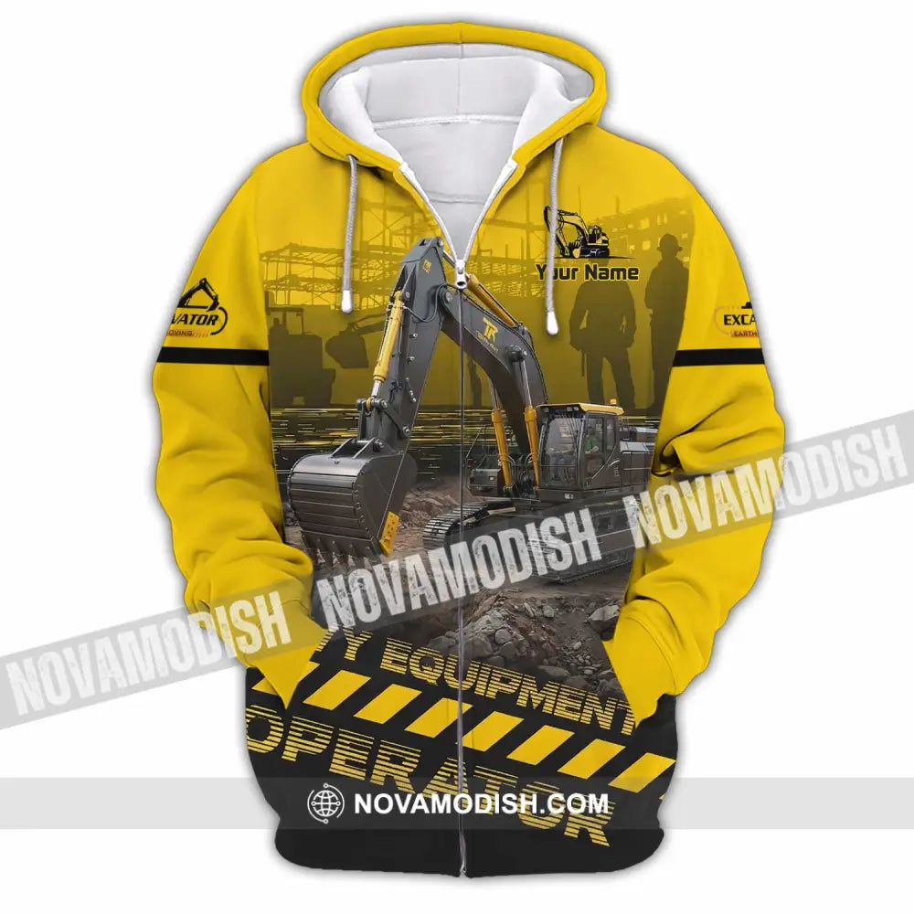 Unisex Shirt - Custom Excavator Shirt - Zipper Hoodie / S - T-shirt