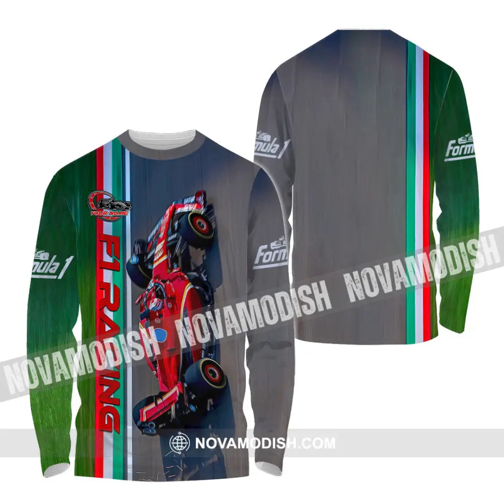 Unisex Shirt - Custom F1 Racing Shirt Long Sleeve Shirt / S T-shirt