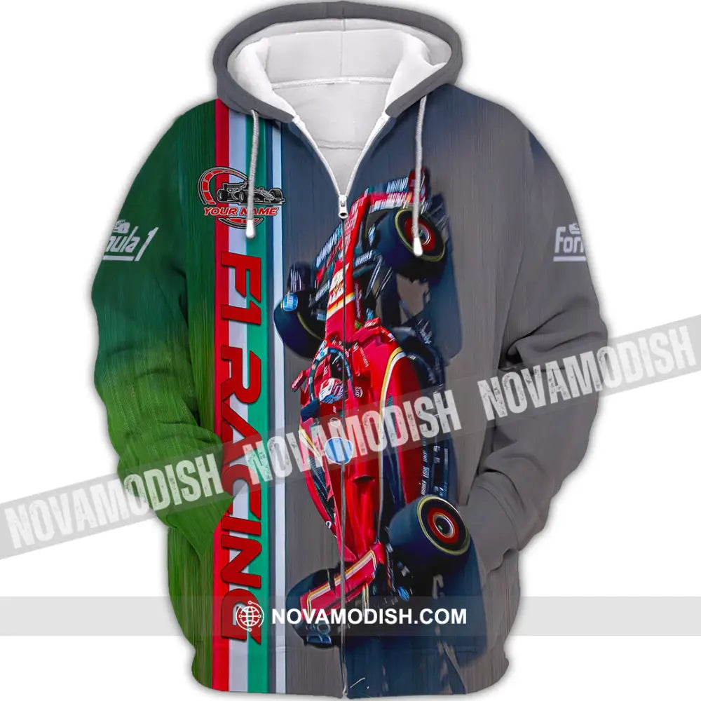 Unisex Shirt - Custom F1 Racing Shirt Zipper Hoodie / S T-shirt