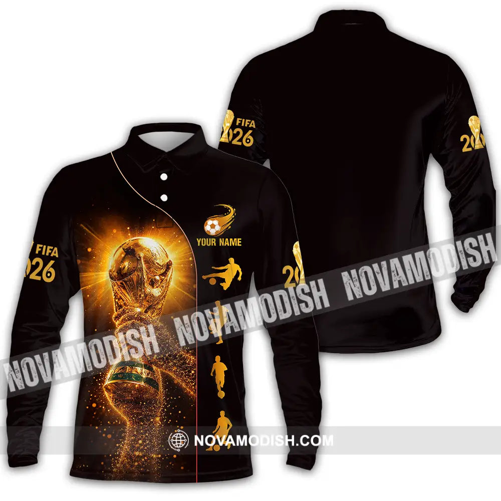 Unisex Shirt - Custom Fifa World Cup 2026 3D Shirt Long Sleeve Polo / S T-shirt