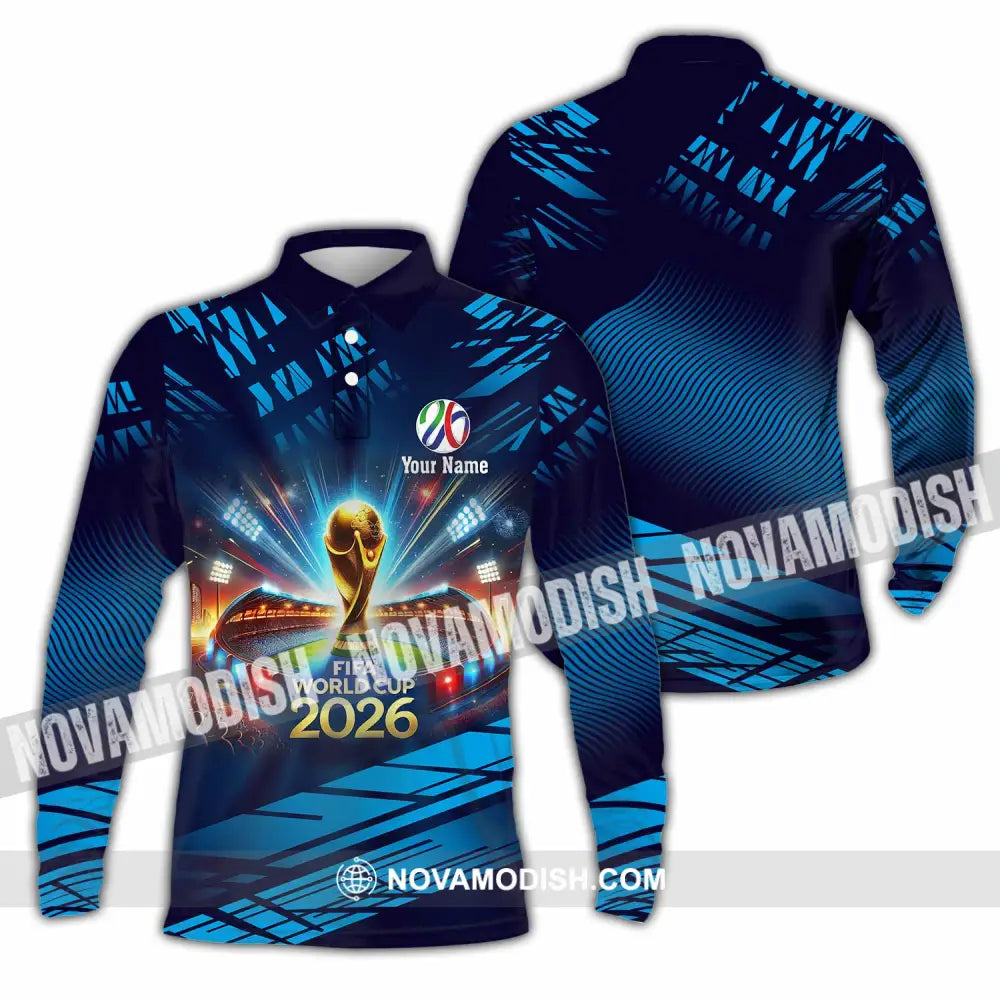 Unisex Shirt - Custom Fifa World Cup 2026 3D Shirt Long Sleeve Polo / S T-shirt