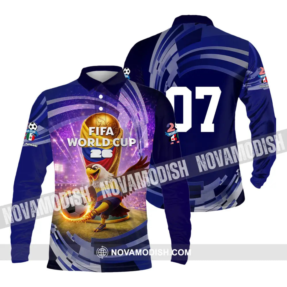 Unisex Shirt - Custom Fifa World Cup 2026 3D Shirt Long Sleeve Polo / S T-shirt