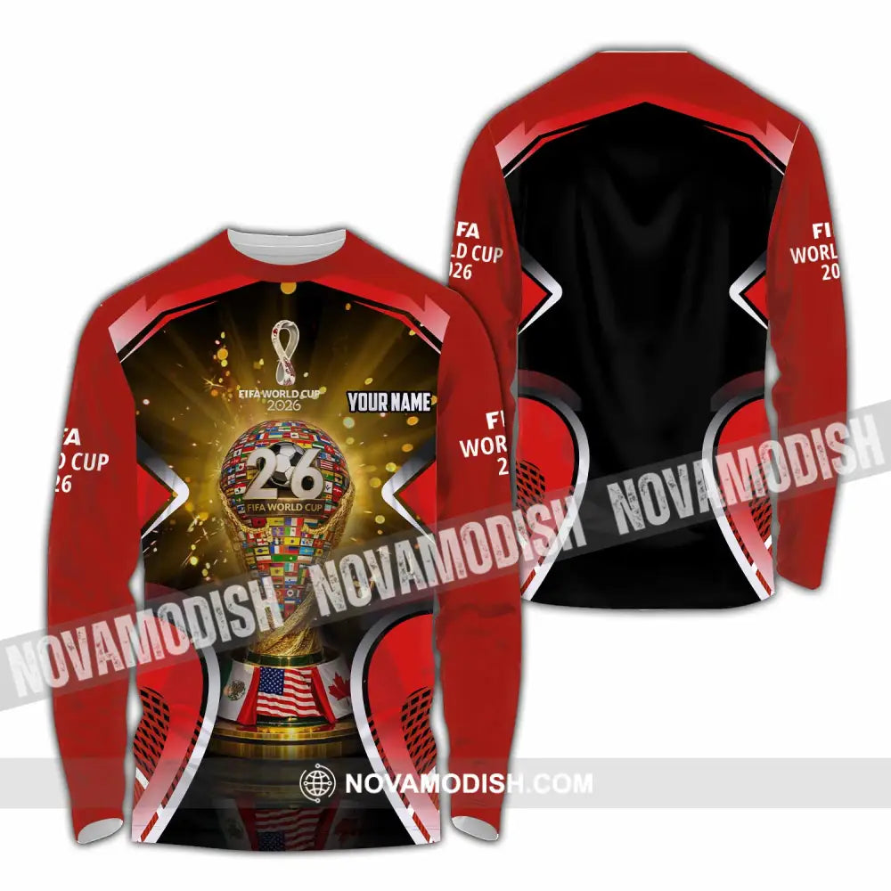 Unisex Shirt - Custom Fifa World Cup 2026 3D Shirt - Long Sleeve Shirt / S - T-shirt
