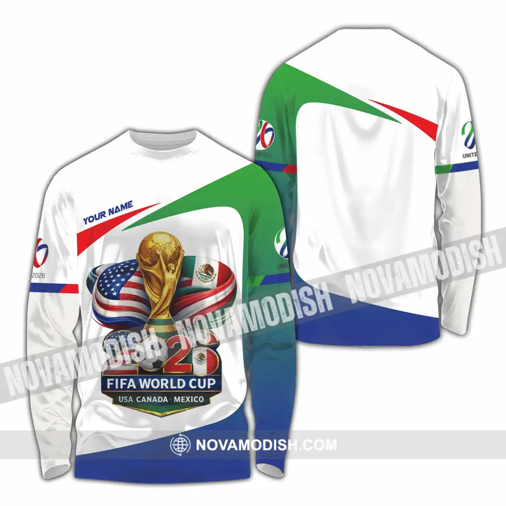 Unisex Shirt - Custom Fifa World Cup 2026 3D Shirt Long Sleeve Shirt / S T-shirt