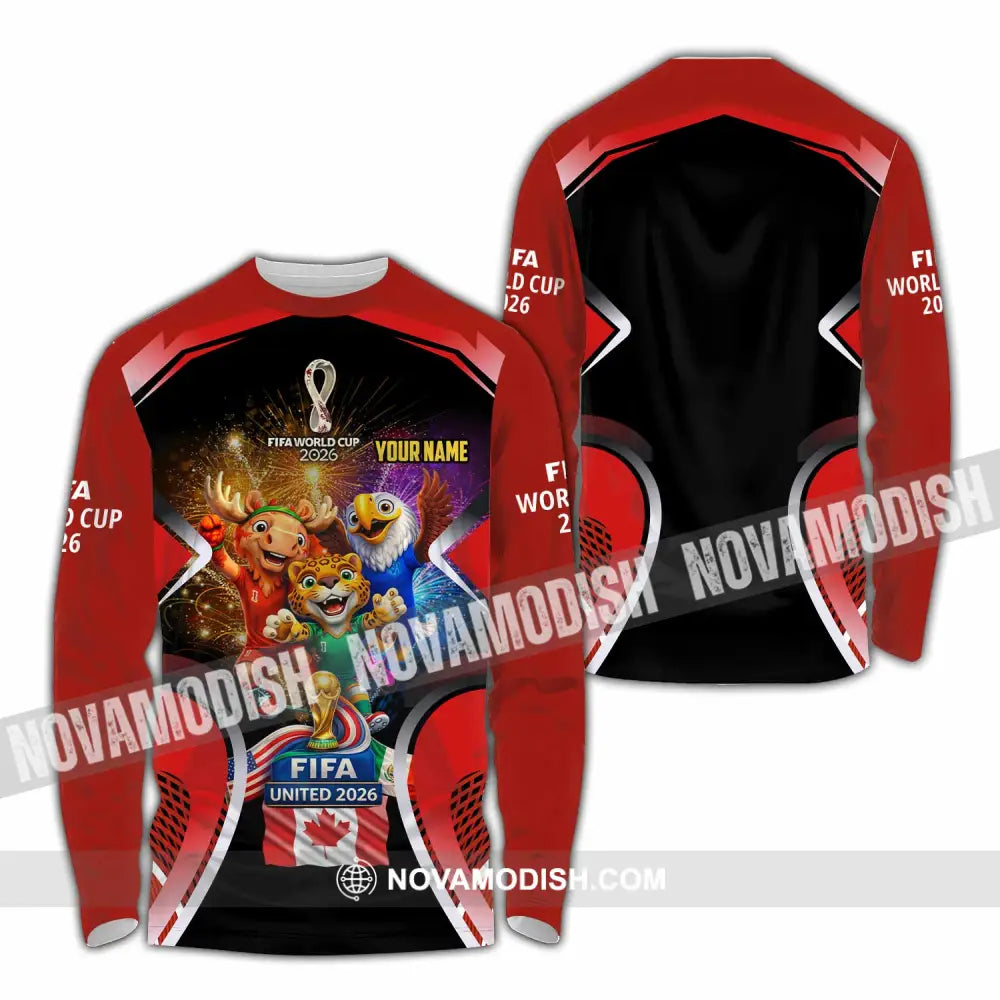 Unisex Shirt - Custom Fifa World Cup 2026 3D Shirt - Long Sleeve Shirt / S - T-shirt
