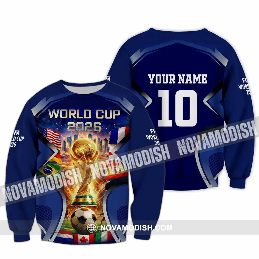 Unisex Shirt - Custom FIFA World Cup 2026 3D Shirt Long Sleeve / S T-shirt