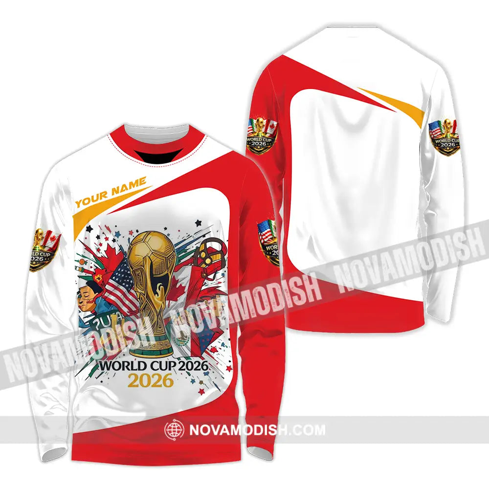 Unisex Shirt - Custom FIFA World Cup 2026 3D Shirt Long Sleeve Shirt / S T-shirt