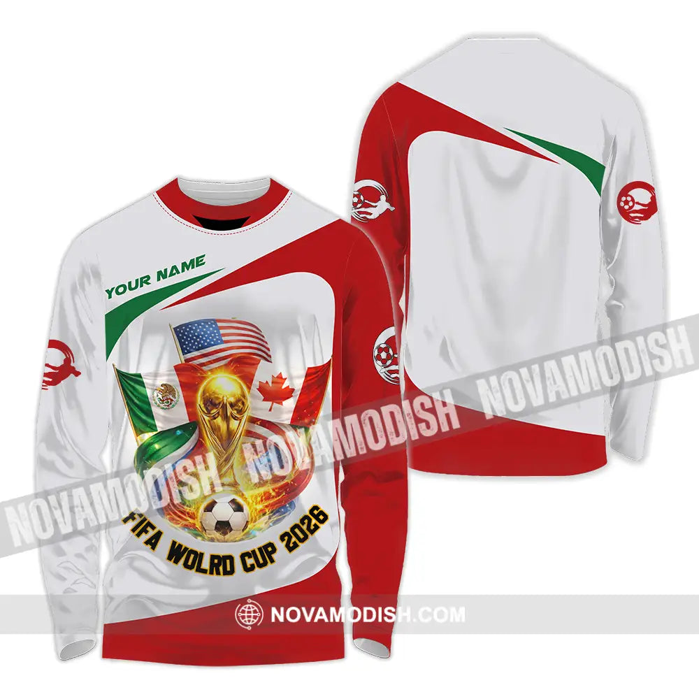 Unisex Shirt - Custom FIFA World Cup 2026 3D Shirt Long Sleeve Shirt / S T-shirt