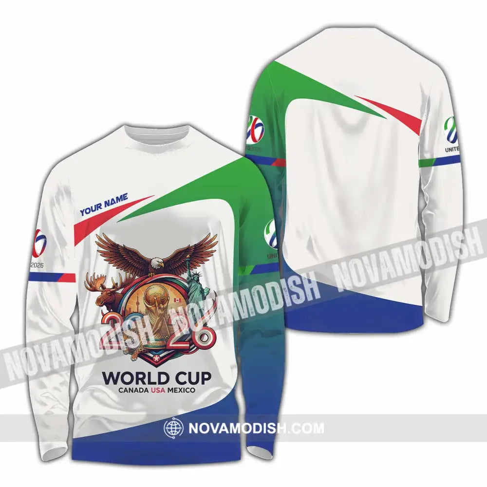 Unisex Shirt - Custom Fifa World Cup 2026 3D Shirt Long Sleeve Shirt / S T-shirt