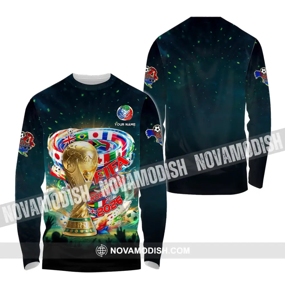 Unisex Shirt - Custom FIFA World Cup 2026 3D Shirt Long Sleeve Shirt / S T-shirt