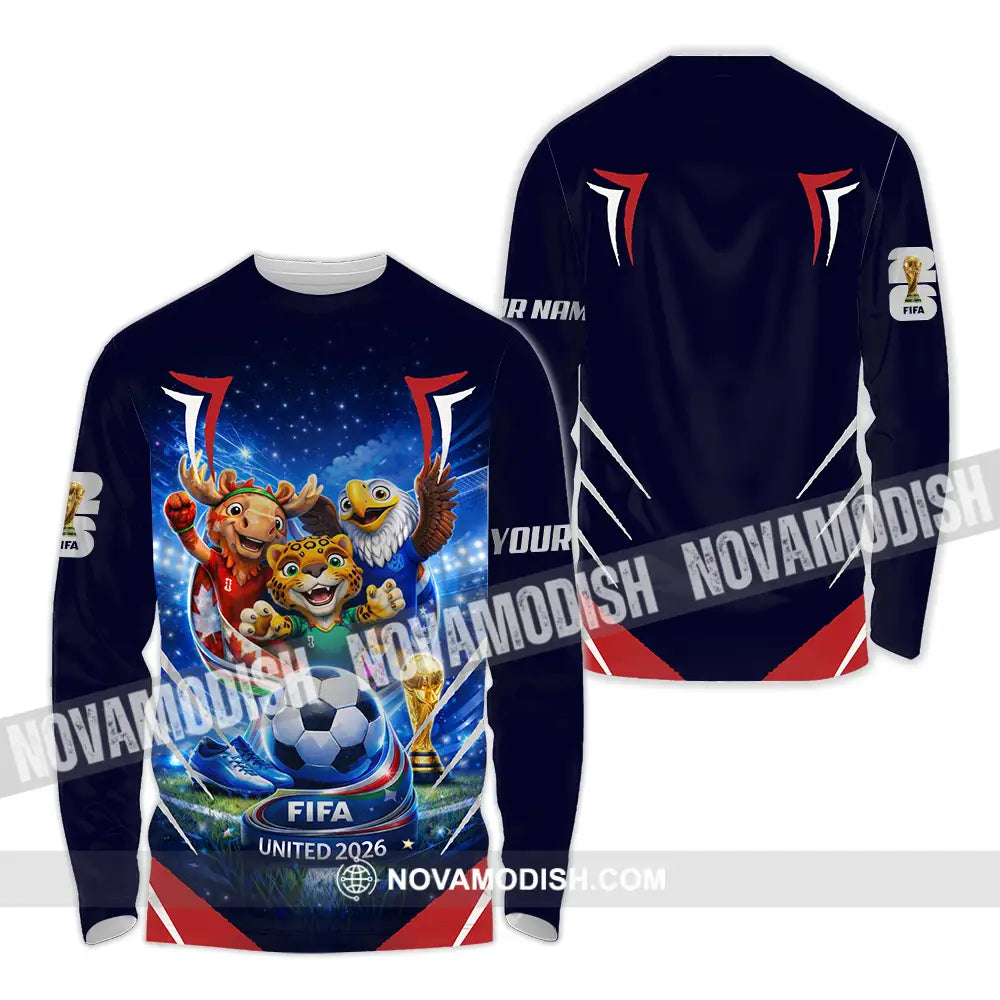Unisex Shirt - Custom FIFA World Cup 2026 3D Shirt Long Sleeve Shirt / S T-shirt