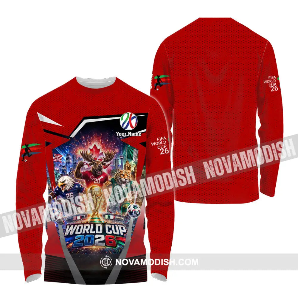 Unisex Shirt - Custom Fifa World Cup 2026 3D Shirt - Long Sleeve Shirt / S - T-shirt