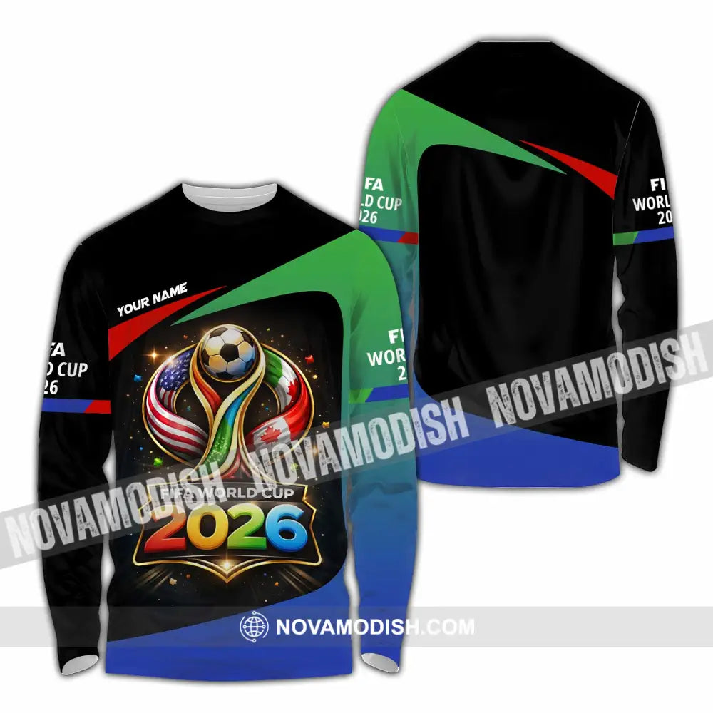 Unisex Shirt - Custom Fifa World Cup 2026 3D Shirt - Long Sleeve Shirt / S - T-shirt