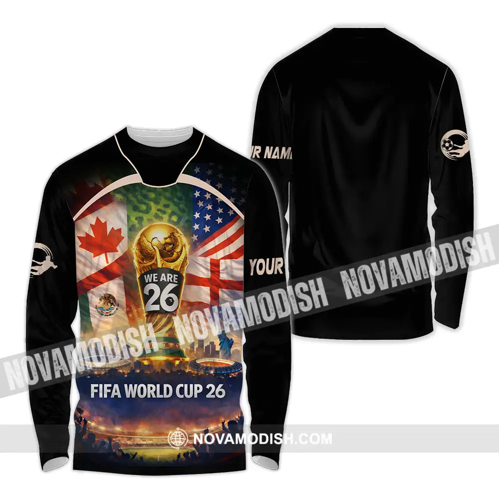 Unisex Shirt - Custom FIFA World Cup 2026 3D Shirt Long Sleeve Shirt / S T-shirt