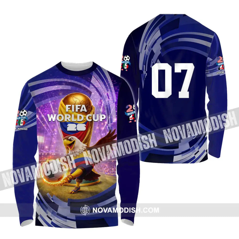 Unisex Shirt - Custom Fifa World Cup 2026 3D Shirt Long Sleeve Shirt / S T-shirt