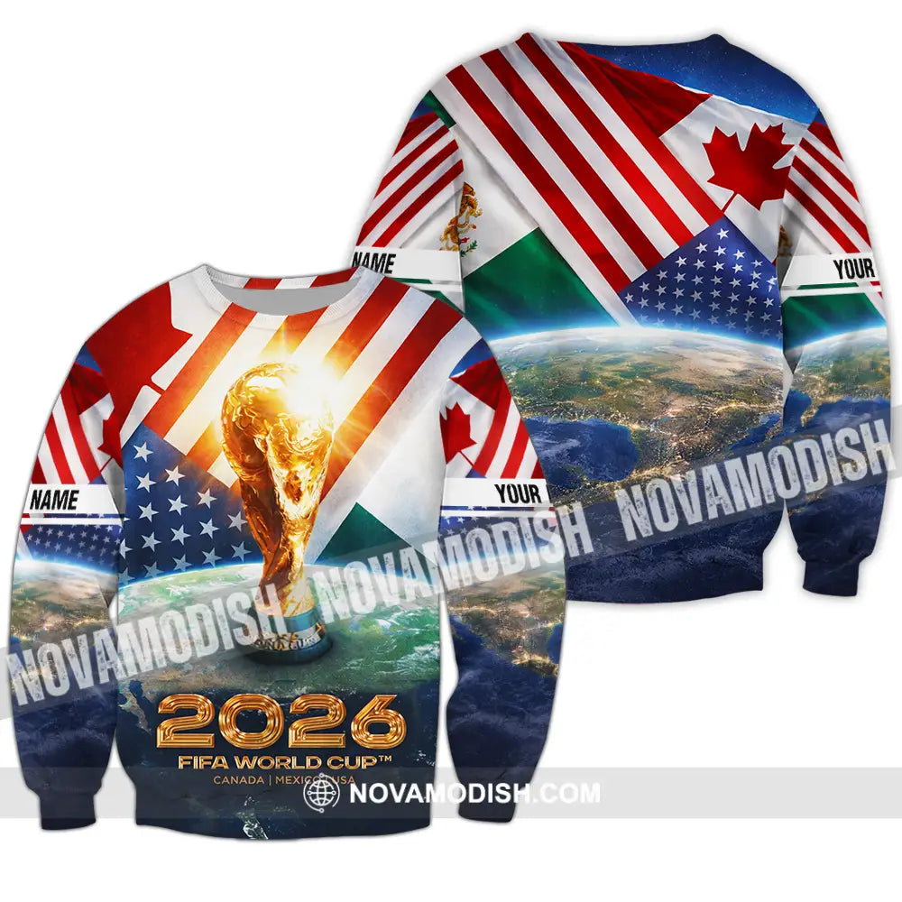 Unisex Shirt - Custom Fifa World Cup 2026 3D Shirt Long Sleeve / S T-shirt