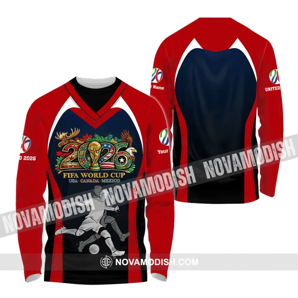 Unisex Shirt - Custom Fifa World Cup 2026 3D Shirt - Long Sleeve Shirt / S - T-shirt