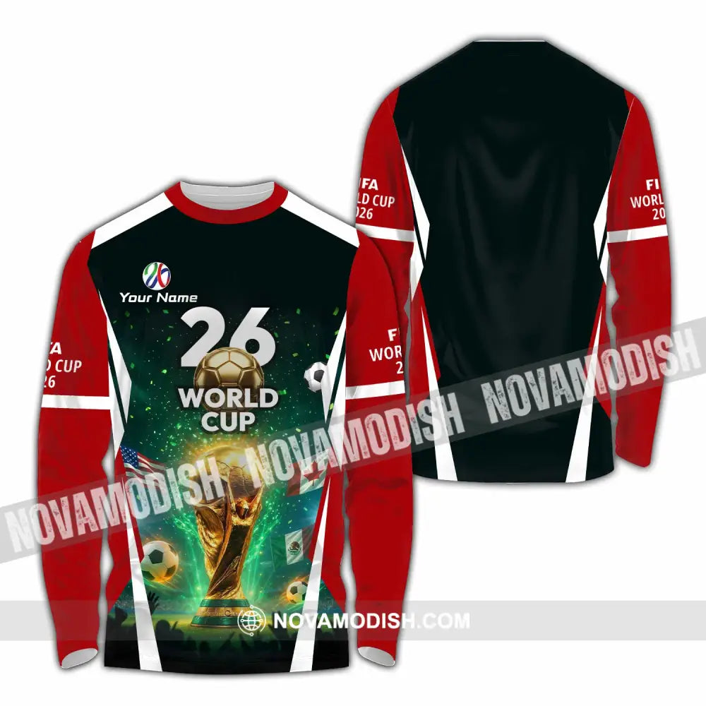 Unisex Shirt - Custom Fifa World Cup 2026 3D Shirt Long Sleeve Shirt / S T-shirt