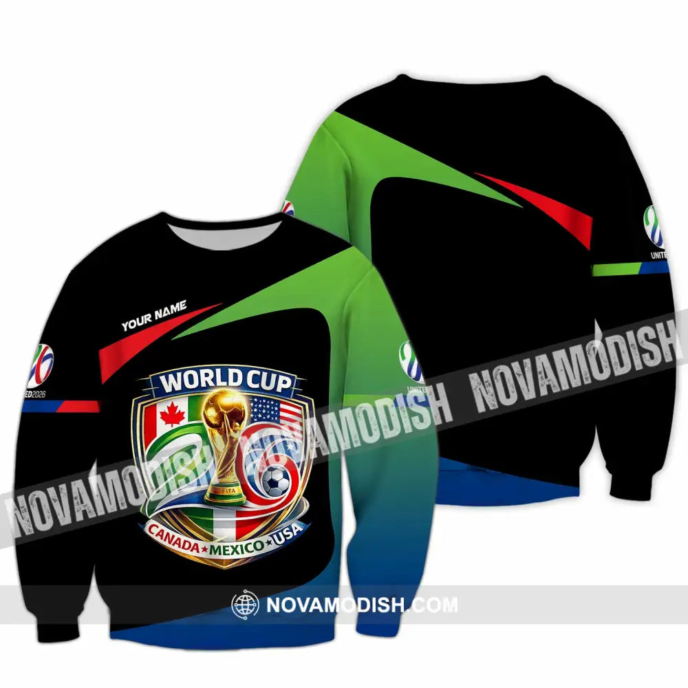 Unisex Shirt - Custom Fifa World Cup 2026 3D Shirt Long Sleeve / S T-shirt