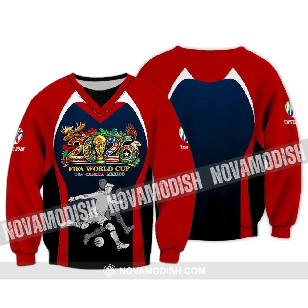 Unisex Shirt - Custom Fifa World Cup 2026 3D Shirt - Long Sleeve / S - T-shirt