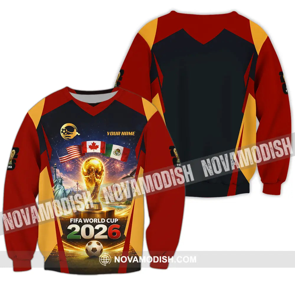 Unisex Shirt - Custom Fifa World Cup 2026 3D Shirt Long Sleeve / S T-shirt