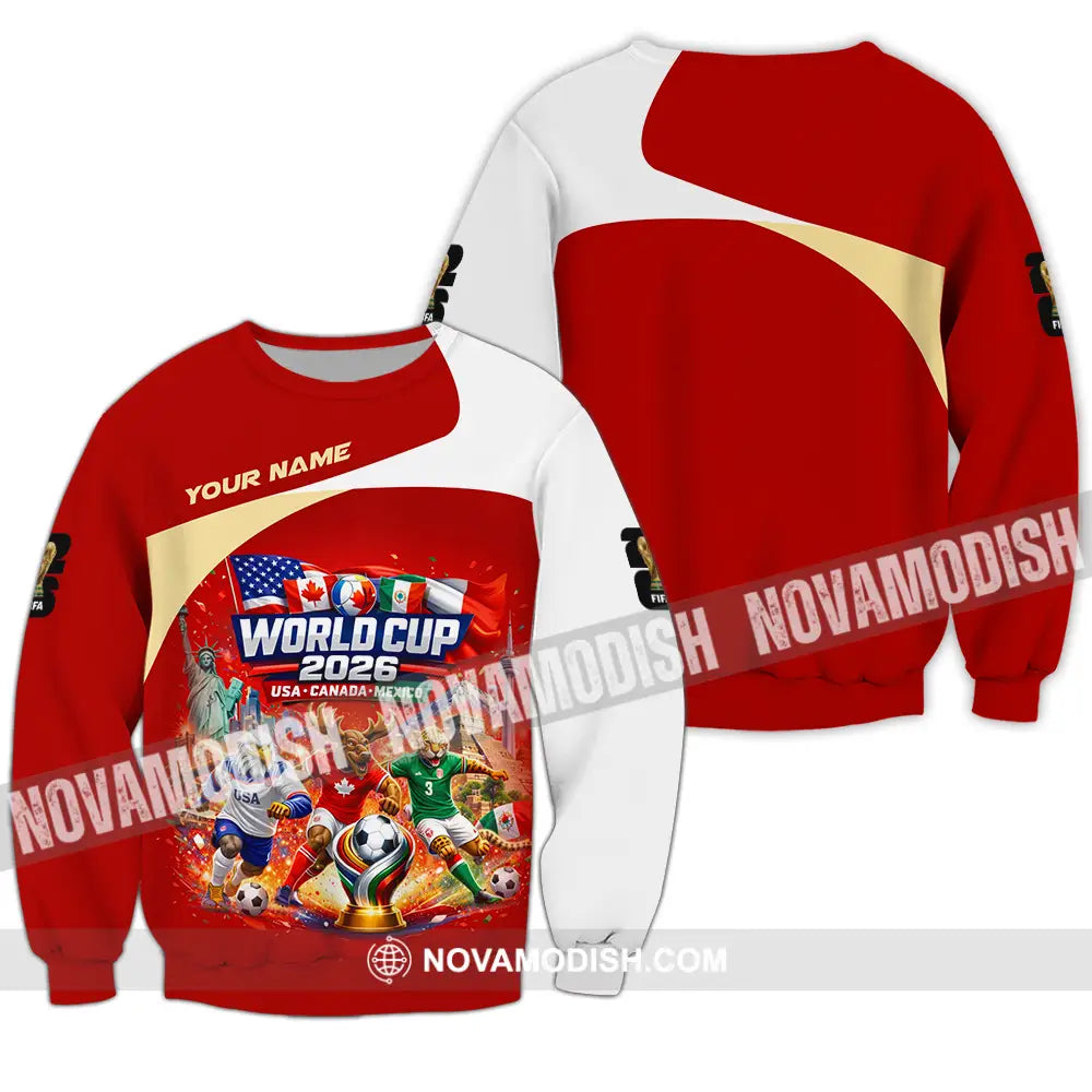 Unisex Shirt - Custom FIFA World Cup 2026 3D Shirt Long Sleeve / S T-shirt