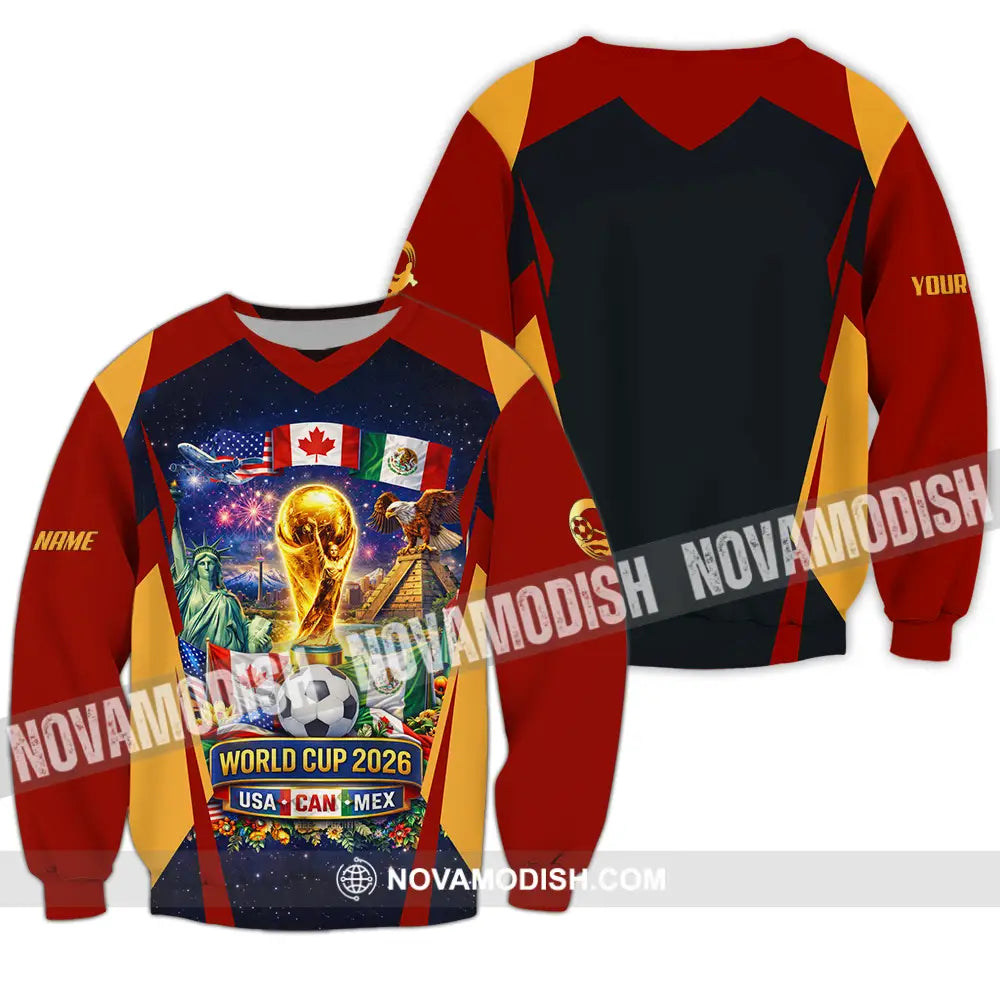 Unisex Shirt - Custom FIFA World Cup 2026 3D Shirt Long Sleeve / S T-shirt