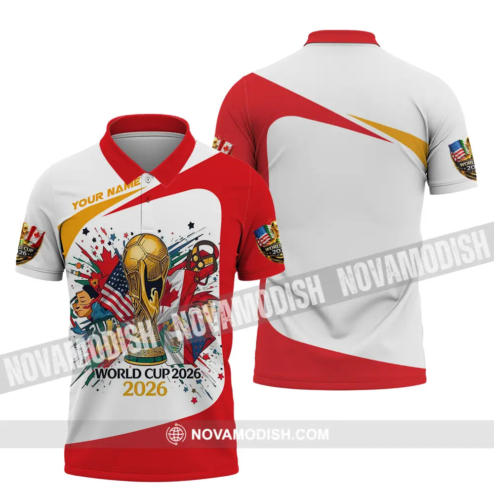 Unisex Shirt - Custom FIFA World Cup 2026 3D Shirt Polo Shirt / S T-shirt
