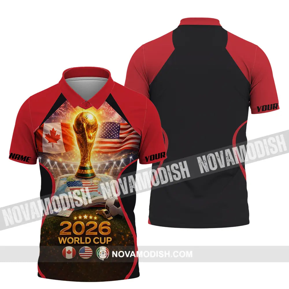Unisex Shirt - Custom FIFA World Cup 2026 3D Shirt Polo Shirt / S T-shirt