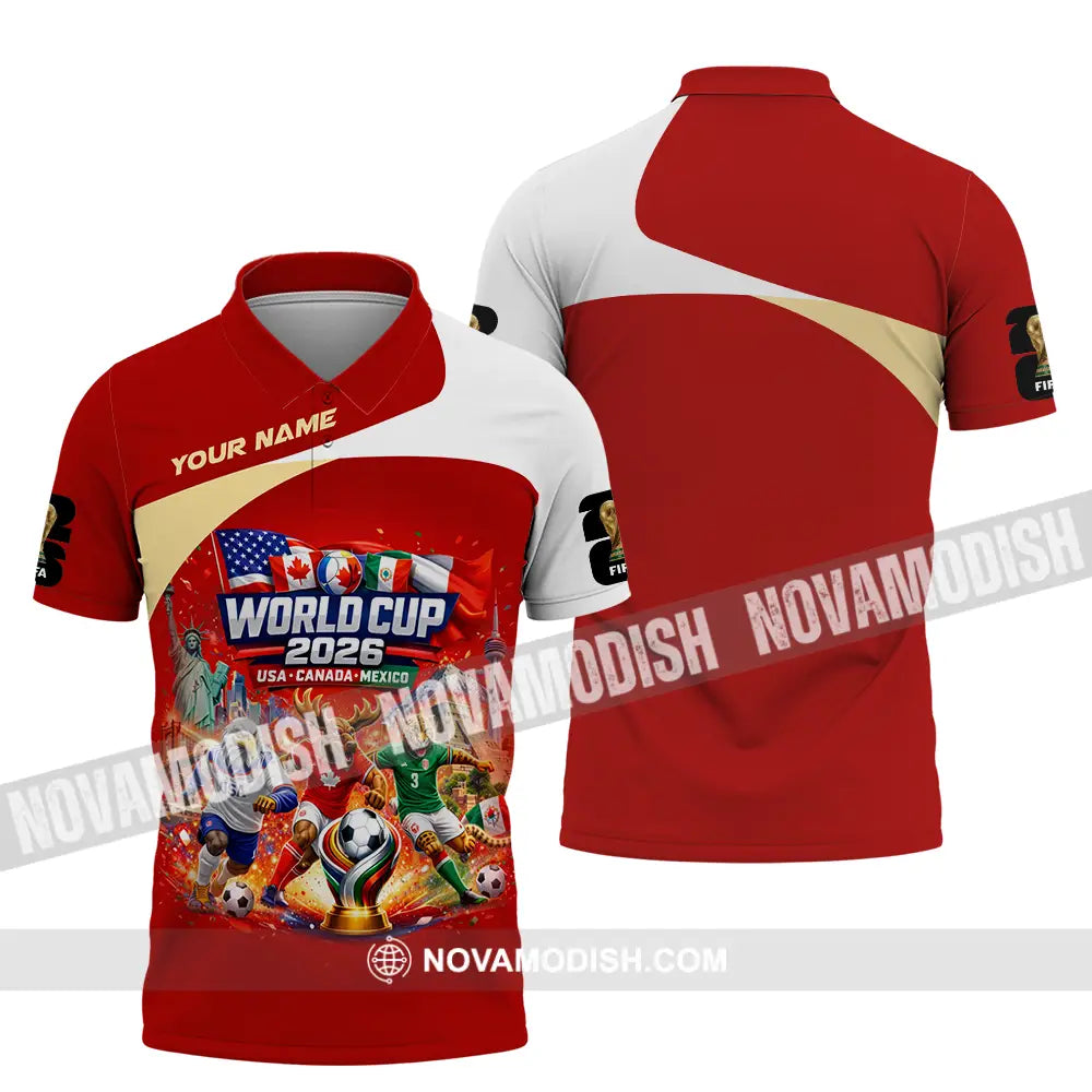 Unisex Shirt - Custom FIFA World Cup 2026 3D Shirt Polo Shirt / S T-shirt