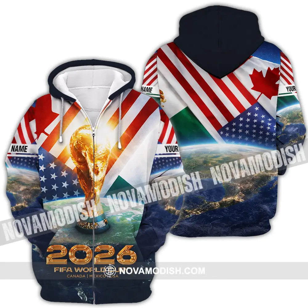 Unisex Shirt - Custom Fifa World Cup 2026 3D Shirt Zipper Hoodie / S T-shirt