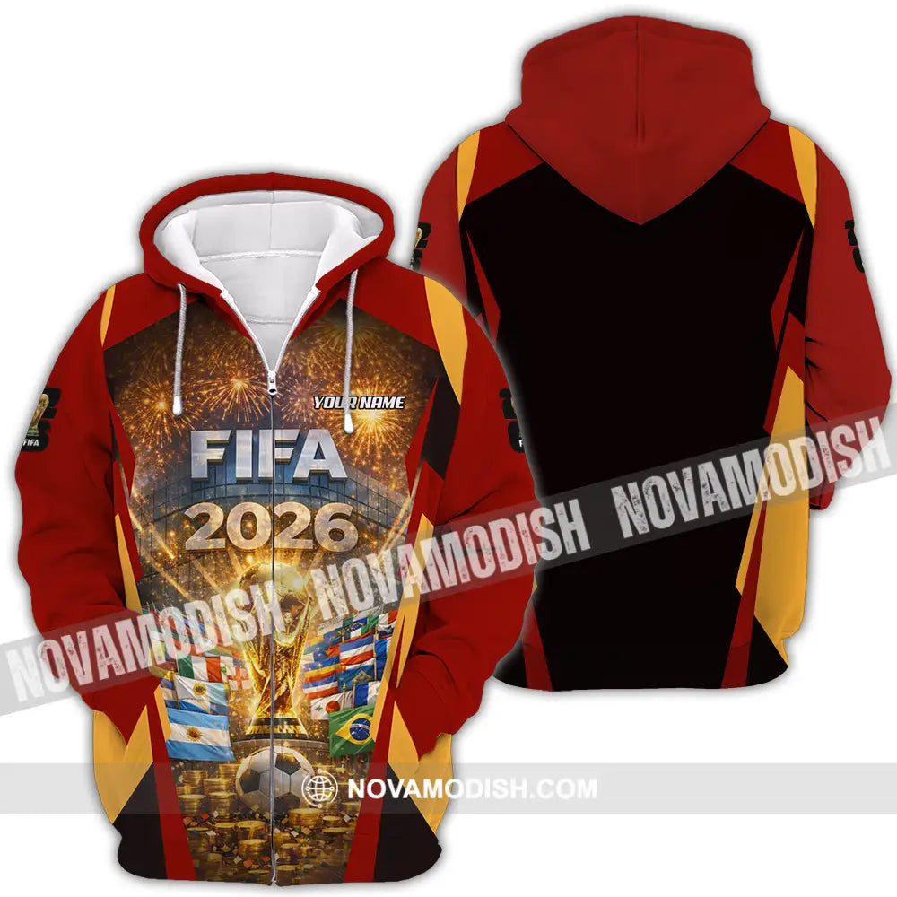 Unisex Shirt - Custom FIFA World Cup 2026 3D Shirt Zipper Hoodie / S T-shirt