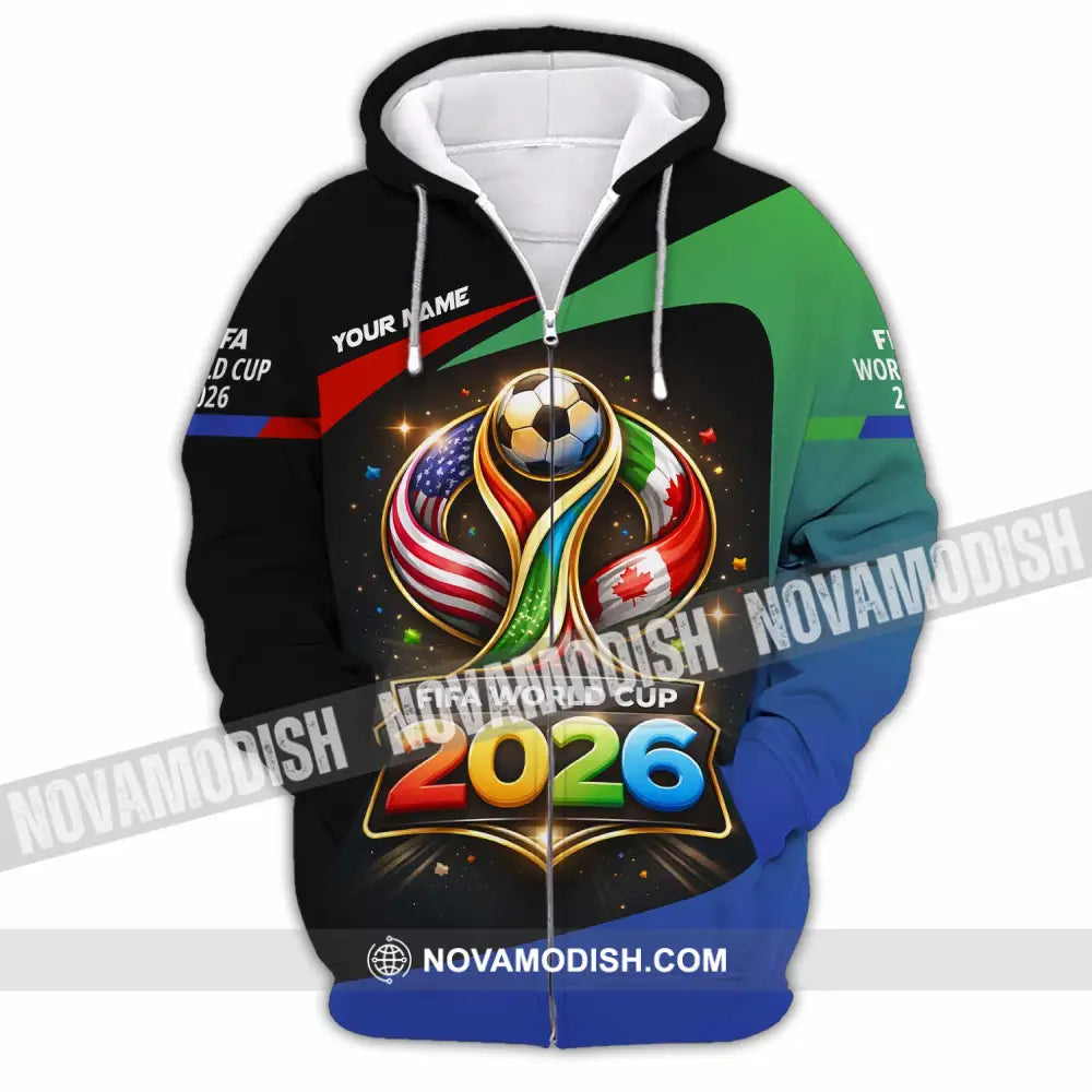 Unisex Shirt - Custom Fifa World Cup 2026 3D Shirt - Zipper Hoodie / S - T-shirt