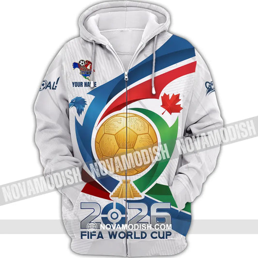 Unisex Shirt - Custom FIFA World Cup 2026 3D Shirt Zipper Hoodie / S T-shirt