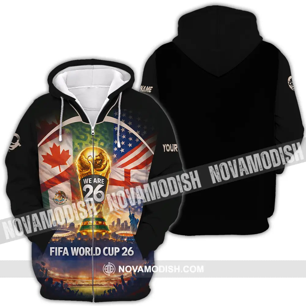 Unisex Shirt - Custom FIFA World Cup 2026 3D Shirt Zipper Hoodie / S T-shirt