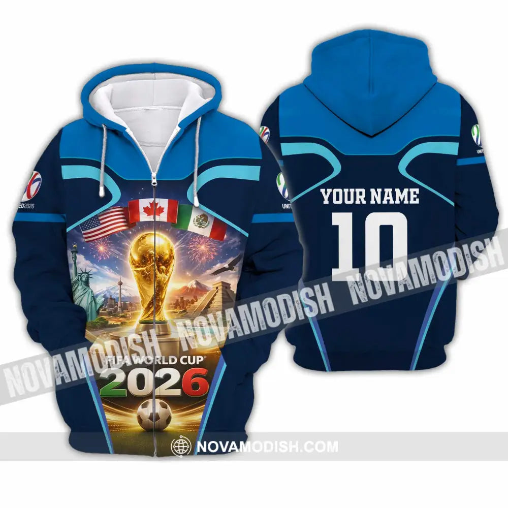 Unisex Shirt - Custom Fifa World Cup 2026 3D Shirt - Zipper Hoodie / S - T-shirt