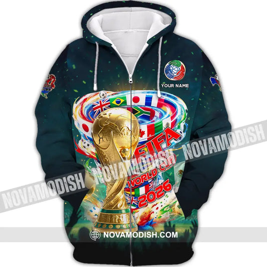 Unisex Shirt - Custom FIFA World Cup 2026 3D Shirt Zipper Hoodie / S T-shirt