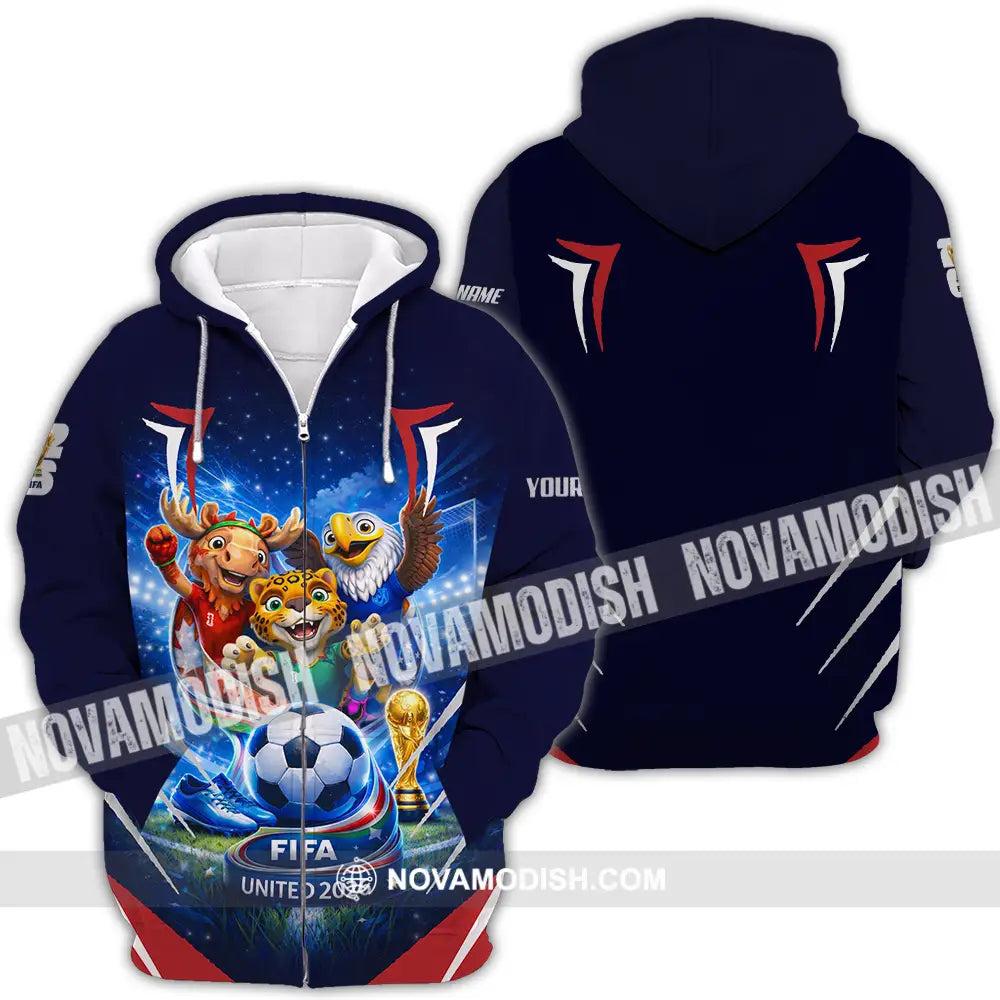 Unisex Shirt - Custom FIFA World Cup 2026 3D Shirt Zipper Hoodie / S T-shirt