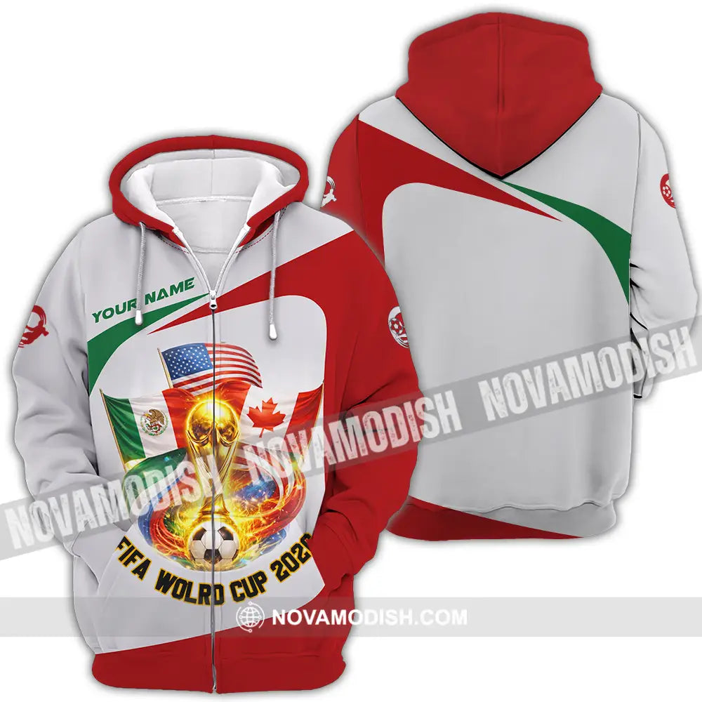 Unisex Shirt - Custom FIFA World Cup 2026 3D Shirt Zipper Hoodie / S T-shirt