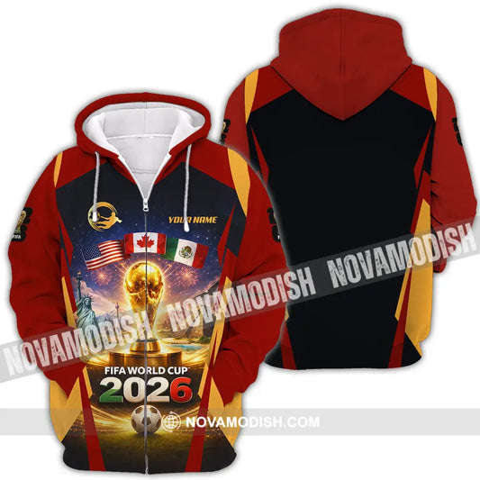 Unisex Shirt - Custom Fifa World Cup 2026 3D Shirt Zipper Hoodie / S T-shirt