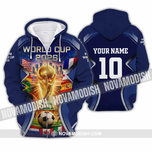 Unisex Shirt - Custom FIFA World Cup 2026 3D Shirt Zipper Hoodie / S T-shirt