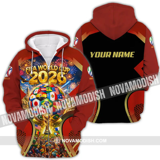 Unisex Shirt - Custom FIFA World Cup 2026 3D Shirt Zipper Hoodie / S T-shirt