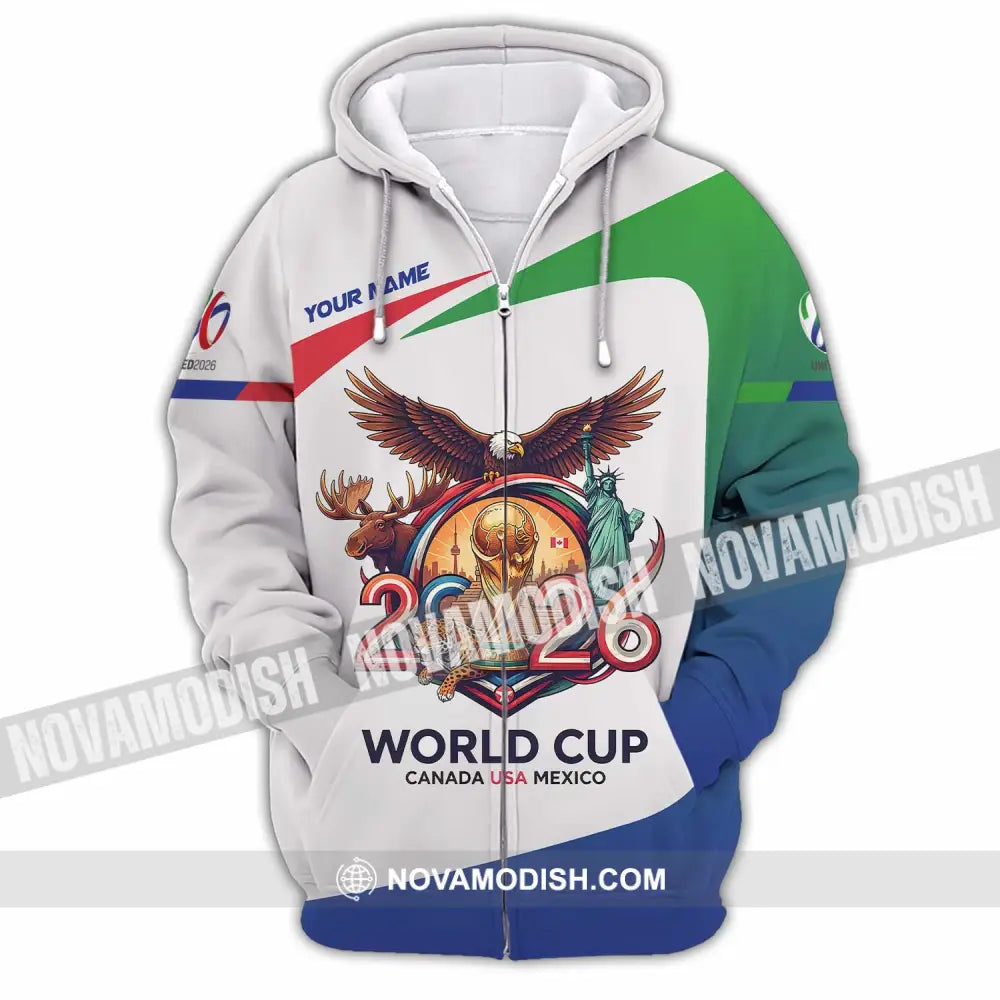 Unisex Shirt - Custom Fifa World Cup 2026 3D Shirt Zipper Hoodie / S T-shirt