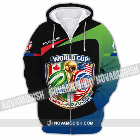 Unisex Shirt - Custom Fifa World Cup 2026 3D Shirt Zipper Hoodie / S T-shirt