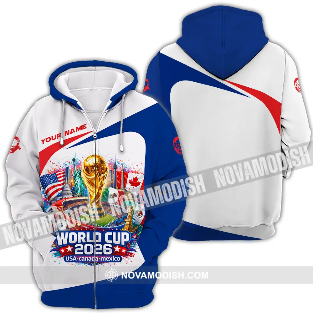 Unisex Shirt - Custom FIFA World Cup 2026 3D Shirt Zipper Hoodie / S T-shirt