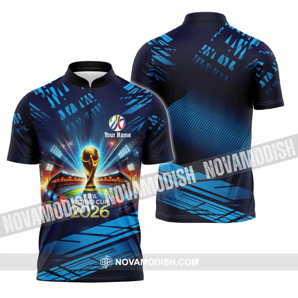 Unisex Shirt - Custom Fifa World Cup 2026 3D Shirt Zipper Polo Shirt / S T-shirt