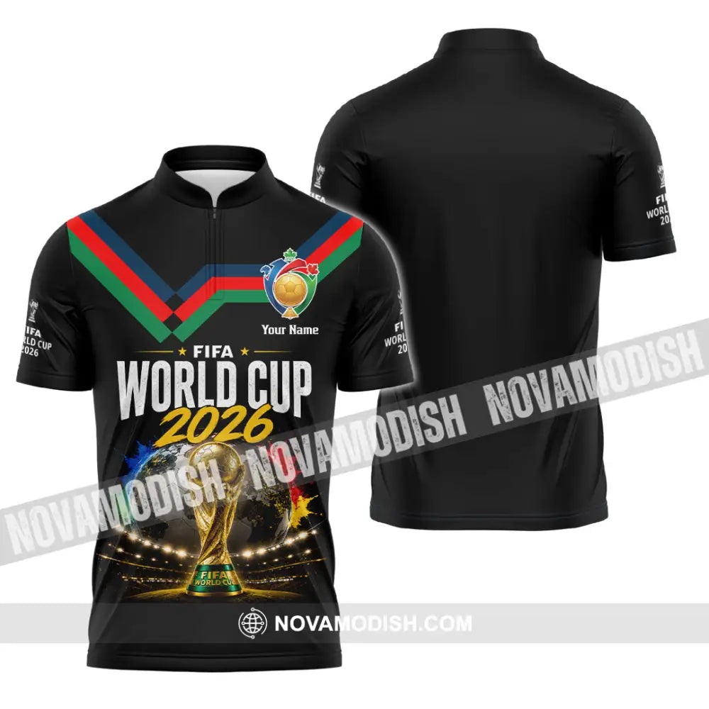 Unisex Shirt - Custom FIFA World Cup 2026 Shirt - Zipper Polo Shirt / S - T-shirt