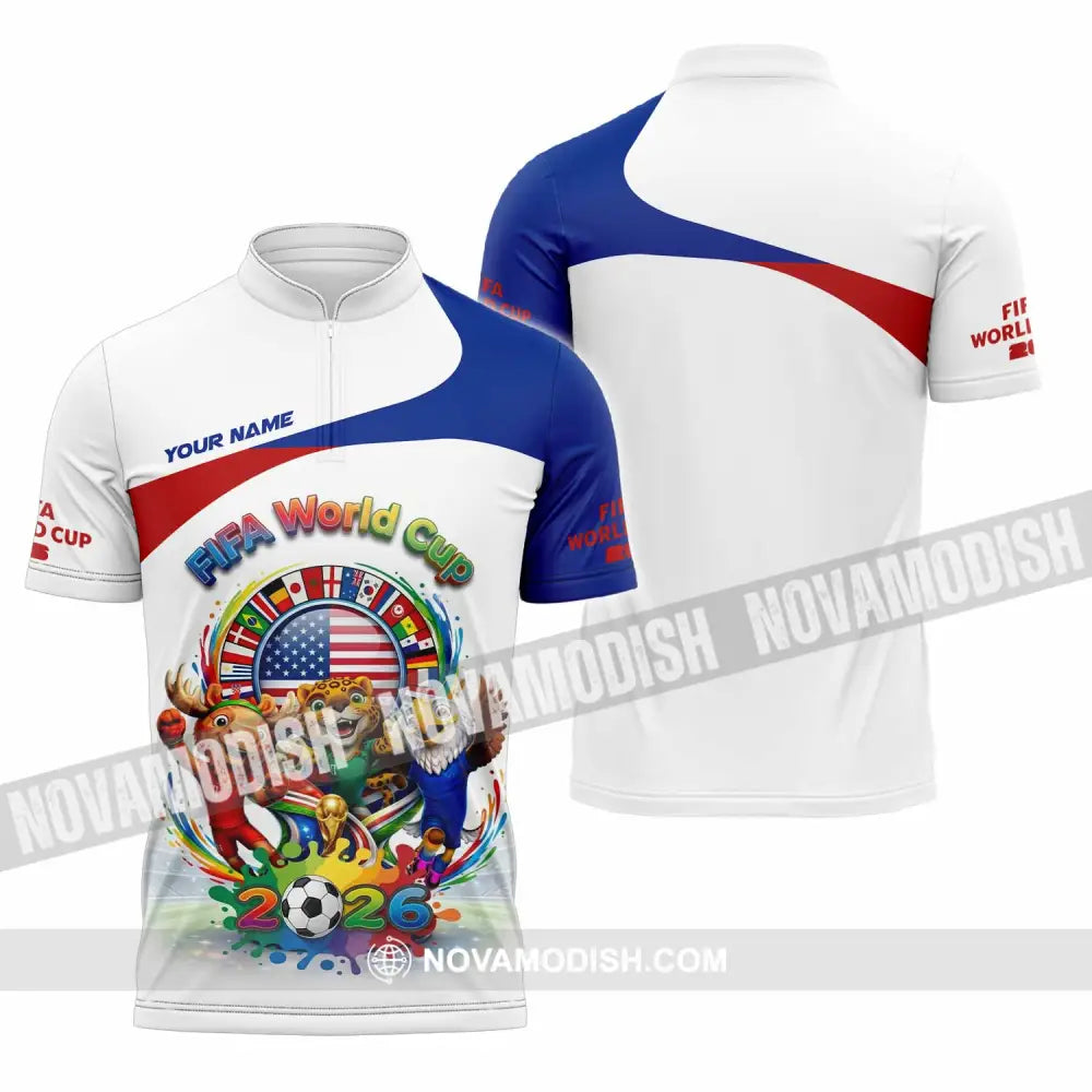 Unisex Shirt - Custom Fifa World Cup 2026 Shirt - Zipper Polo Shirt / S - T-shirt