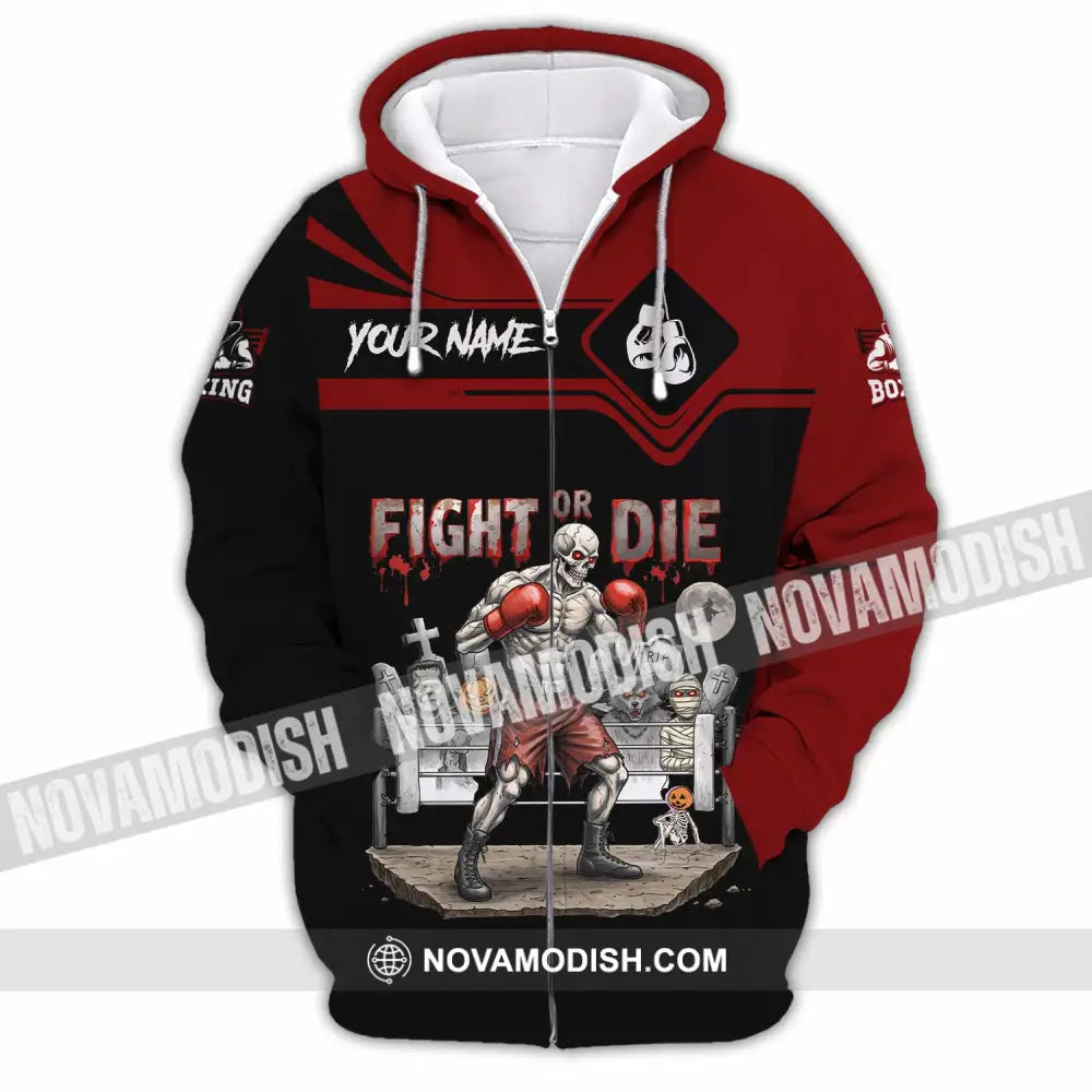 Unisex Shirt - Custom Fight Or Die Shirt Zipper Hoodie / S T-shirt