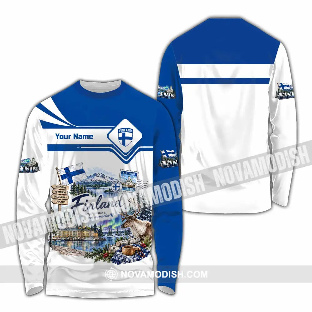 Unisex Shirt - Custom Finland Shirt - Long Sleeve Shirt / S - T-shirt
